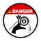 Danger Hand Entanglement Rollers Symbol Sign, Vector Illustration, Isolate On White Background Label .EPS10