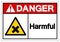Danger Harmful Symbol Sign, Vector Illustration, Isolate On White Background Label. EPS10