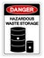 Danger Hazadous Waste Storage Symbol, Vector Illustration, Isolate On White Background Label. EPS10