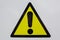 Danger Hazard Triangle Warning Sign Isolated Macro.