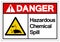 Danger Hazardous Chemical Spill Symbol Sign ,Vector Illustration, Isolate On White Background Label .EPS10