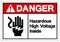 Danger Hazardous High Voltage Inside Symbol Sign, Vector Illustration, Isolate On White Background Label. EPS10