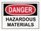 Danger Hazardous Materials Sign