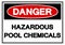 Danger Hazardous Pool Chemicals Symbol Sign, Vector Illustration, Isolate On White Background Label. EPS10