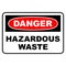 Danger hazardous waste sign. Danger sign with hazardous waste text, vector illustration.