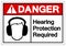 Danger Hearing Protection Required Symbol Sign, Vector Illustration, Isolate On White Background Label. EPS10