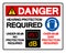 Danger Hearing Protection Required Symbol Sign,Vector Illustration, Isolate On White Background Label. EPS10