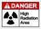 Danger High Radiation Area Symbol Sign, Vector Illustration, Isolate On White Background Label. EPS10