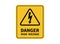 Danger high voltage sign. warning sign. Vector illustration.