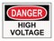 Danger High Voltage Warning Sign