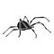 Danger home spider icon, simple style