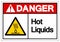 Danger Hot Liquids Symbol Sign, Vector Illustration, Isolate On White Background Label .EPS10