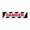 The danger icon. Caution and hazard, attention symbol. Flat