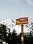 Danger Keep Back sign. Crater Lake, Oregon, USA