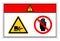 Danger Keep Clear Of Swinging Upper To Prevent Serious Bodily Injury Do Not Touch Symbol Sign, Vector Illustration, Isolate On