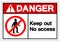 Danger Keep Out No Access Symbol Sign, Vector Illustration, Isolate On White Background Label. EPS10