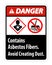 Danger Label Contains Asbestos Fibers,Avoid Creating Dust