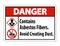 Danger Label Contains Asbestos Fibers,Avoid Creating Dust