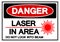 Danger Laser In Area Do Not Look Into Beam Symbol Sign, Vector Illustration, Isolate On White Background Label. EPS10