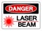Danger Laser Beam Symbol Sign, Vector Illustration, Isolate On White Background Label .EPS10