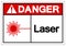 Danger Laser Symbol Sign ,Vector Illustration, Isolate On White Background Label. EPS10