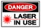 Danger Laser In Use Symbol Sign, Vector Illustration, Isolate On White Background Label .EPS10