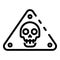 Danger life risk icon, outline style