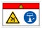 Danger Lift Hazard Use Mechanical Lift Symbol Sign, Vector Illustration, Isolate On White Background Label. EPS10