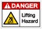 Danger Lifting Hazard Symbol Sign, Vector Illustration, Isolate On White Background Label .EPS10