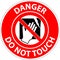 Danger Machine Sign Fragile Equipment, Do Not Touch