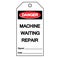 Danger Machine Waiting Repair Tag Symbol Sign,Vector Illustration, Isolate On White Background Label. EPS10