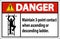 Danger Maintain 3 Point Contact When Ascending Or Descending Ladder