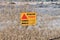 Danger Mines sign on a fence in Israel at Qasr el Yahud site