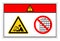 Danger Movement Of Workpiece In Press Do Not Remove Guard Symbol Sign, Vector Illustration, Isolate On White Background Label .