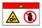 Danger Moving Machinery Do Not Touch Symbol Sign, Vector Illustration, Isolate On White Background Label. EPS10