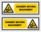 Danger Moving Machinery Symbol Sign, Vector Illustration, Isolate On White Background Label .EPS10