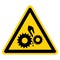 Danger Moving Machinery Symbol Signage,Vector Illustration, Isolate On White Background Label. EPS10