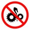 Danger Moving Machinery Symbol Signage,Vector Illustration, Isolate On White Background Label. EPS10