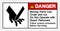 Danger Moving Part Can Crush and cut do not Operate With Guard Removed Symbol Sign, Vector Illustration, Isolate On White