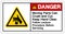 Danger Moving Part Can Crush and Cut Keep Hand Clear Follow Lockout Procedure Before Servicing Symbol Sign, Vector Illustration,