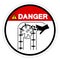 Danger Moving Parts Can Crush and Cut Symbol Sign, Vector Illustration, Isolate On White Background Label .EPS10