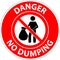 Danger No Dumping Sign