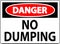 Danger No Dumping Sign