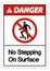 Danger No Stepping On Surface Symbol Sign