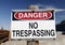 Danger No Trespassing Sign