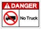 Danger No Truck Symbol Sign, Vector Illustration, Isolate On White Background Label .EPS10