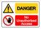 Danger No Unauthorised access Symbol Sign, Vector Illustration, Isolate On White Background Label. EPS10