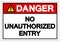 Danger No Unauthorized Entry Symbol Sign, Vector Illustration, Isolate On White Background Label. EPS10