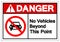 Danger No Vehicles Beyond This Point Symbol Sign ,Vector Illustration, Isolate On White Background Label .EPS10