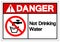 Danger Not Drinking Water Symbol Sign, Vector Illustration, Isolate On White Background Label .EPS10